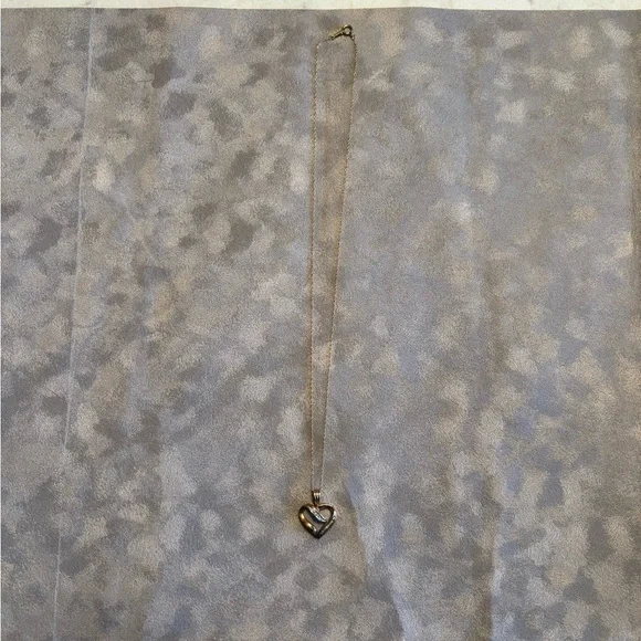 Kay Jewelers Gold Heart Necklace with diamond Accents - Picture 4 of 4